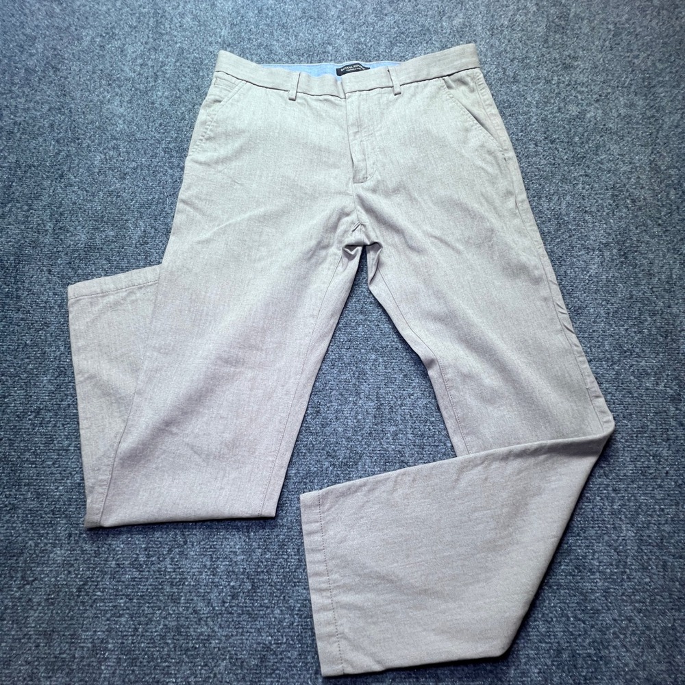 Banana Republic Kentfield Pant Mens 32x32 Tan Khaki Cotton Straight Leg Trousers